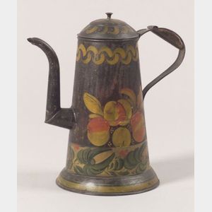 Painted Tinware Coffeepot