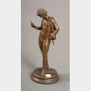 Small Italian Bronze Grand Tour Figure of Young Dionysius