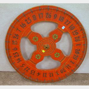 Painted Wooden Wheel of Chance