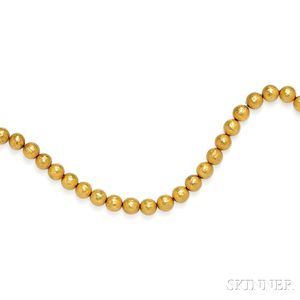 22kt Gold Bead Necklace