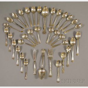 Group of Assorted Mostly Sterling Silver Flatware and Serving Items