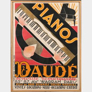 André Daudé (French, 1897-1979) Pianos Daudé