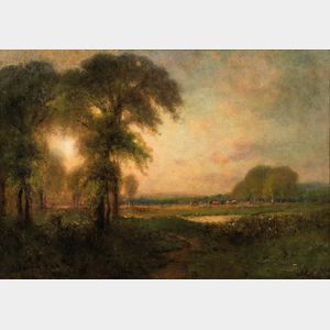 George Inness (American, 1825-1894) Out to Pasture