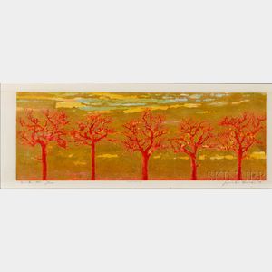 Joichi Hoshi (1913-1979),Red Tree (B)