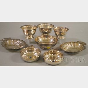 Six Small Sterling Bowls