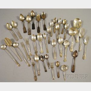 Group of Mostly Sterling and Coin Silver Flatware