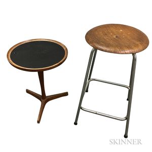 Hans C. Andersen Occasional Table and an Akho Mobler Stool