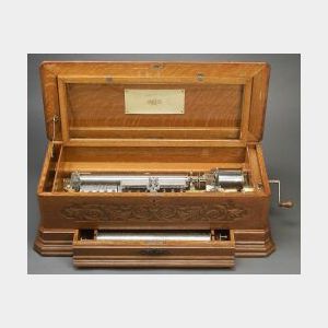 Ideal Sublime Harmony Piccolo Interchangeable Musical Box by Mermod Freres