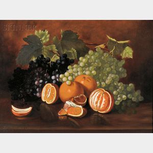 C.A. Tillinghast (American, fl. circa 1888) Oranges and Grapes