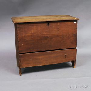 Brown-painted One-drawer Blanket Chest