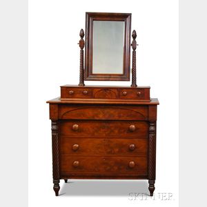 Classical Carved Mahogany Dressing Chest