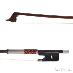 French Silver-mounted Violoncello Bow, Victor Fetique