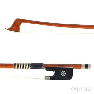 Nickel-mounted Violoncello Bow, Gustav Prager