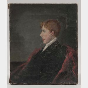 William Willard (Massachusetts, 1819-1904) Portrait of a Boy in Profile, Probably the Artist's Son