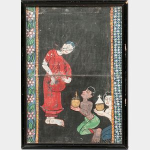 Manuscript Painting Depicting a Woman