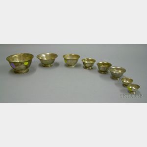 Eight Revere-style Sterling Silver Bowls