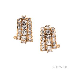 18kt Gold and Diamond Earrings, Tiffany & Co.