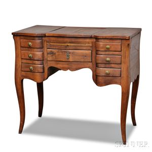 French Provincial Walnut Dressing Table/Poudreuse