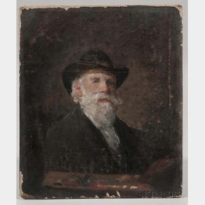 William Willard (Massachusetts, 1819-1904) Self Portrait Holding a Palette