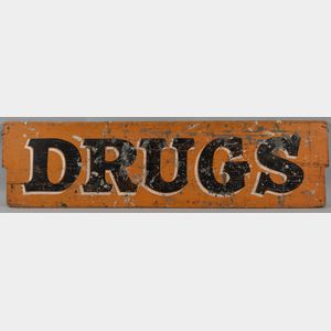 "Drugs" Painted Trade Sign