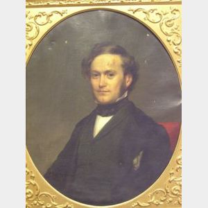 Framed Oil Portrait of a Gentleman.