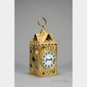 Brass "Parade" Clock by Bradley & Hubbard