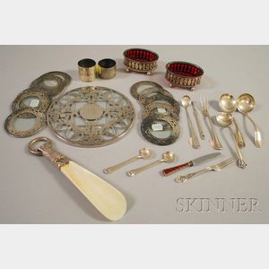 Group of Silver and Silver Overlay Tableware
