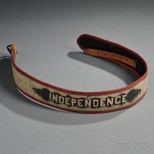 Patent Leather Fireman's Belt "Independence,"