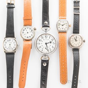 Five Waltham Wristwatches