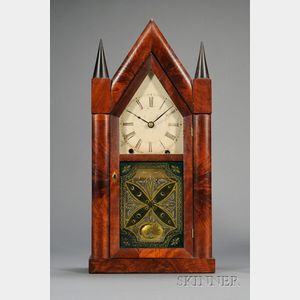 Mahogany Steeple Clock by Chauncey Jerome
