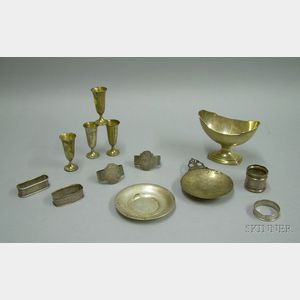 Approximately Twelve Pieces of Assembled Sterling and Plated Silver Items