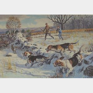 Two Framed 20th Century Oil on Board Hunting Scenes