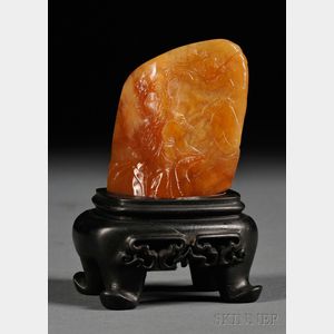 Shoushan Seal with Wood Stand