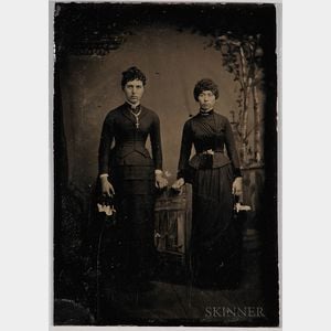 Tintype Depicting Two Mulatto Sisters