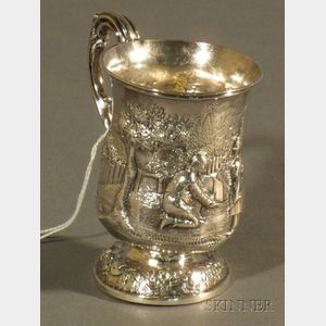 Victorian Silver Repousse Mug