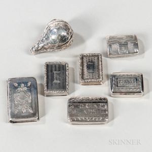 Six Pieces of Georgian Sterling Silver