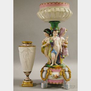Two 19th Century French Bisque Porcelain Items
