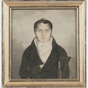 American School, 19th Century Portrait of a Gentleman Seated in a Chair