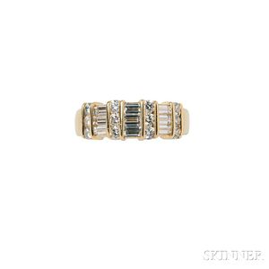 18kt Gold and Diamond Ring, Gemlok
