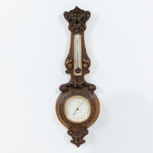 French Victorian Oak Barometer