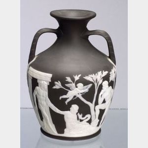 Wedgwood Solid Black Jasper Portland Vase