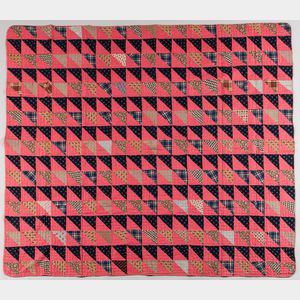 Hand-stitched Diamond Pattern Quilt