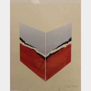Three Framed Abstract Composition Serigraphs