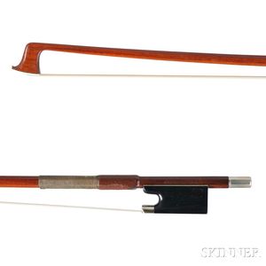 Nickel-mounted Violin Bow, H.R. Pfretzschner