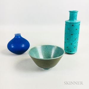 Three Mid-century Modern Swedish Studio Pottery Items