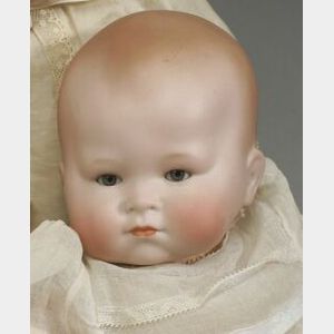 K&R Bisque Head Character Infant Doll