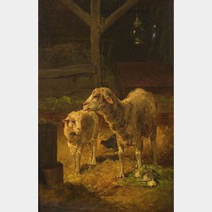 Frans Van Leemputten (Belgian, 1850-1914) Sheep