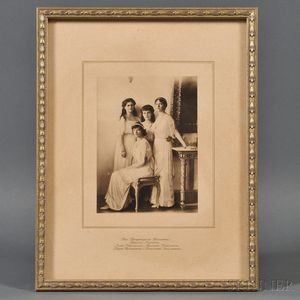 Photogravure of Tsar Nicholas II's Daughters