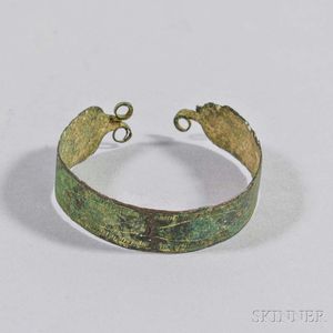Etruscan-style Engraved Bronze Bracelet