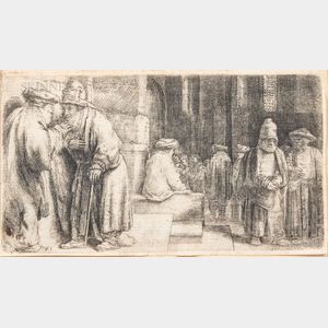 Rembrandt van Rijn (Dutch, 1606-1669) Jews in the Synagogue